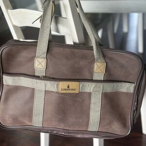 London Fog Brown and Tan Laptop Bag Classic Design‎